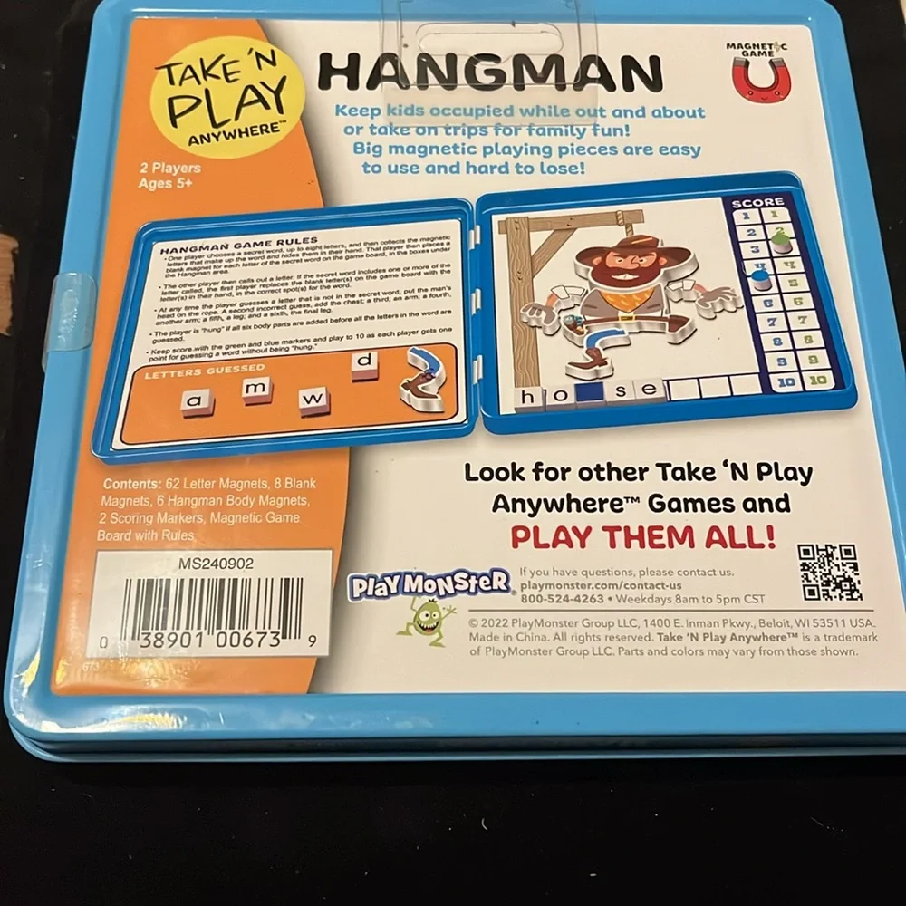 Take 'N Play Hangman Game - Blue